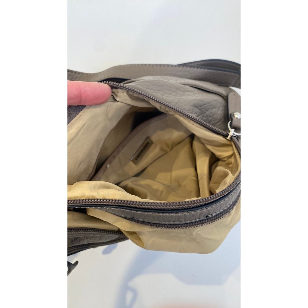 Giani Bernini Pebble Gray Hobo Shoulder Bag Lux Faux Leather - Picture 4 of 12